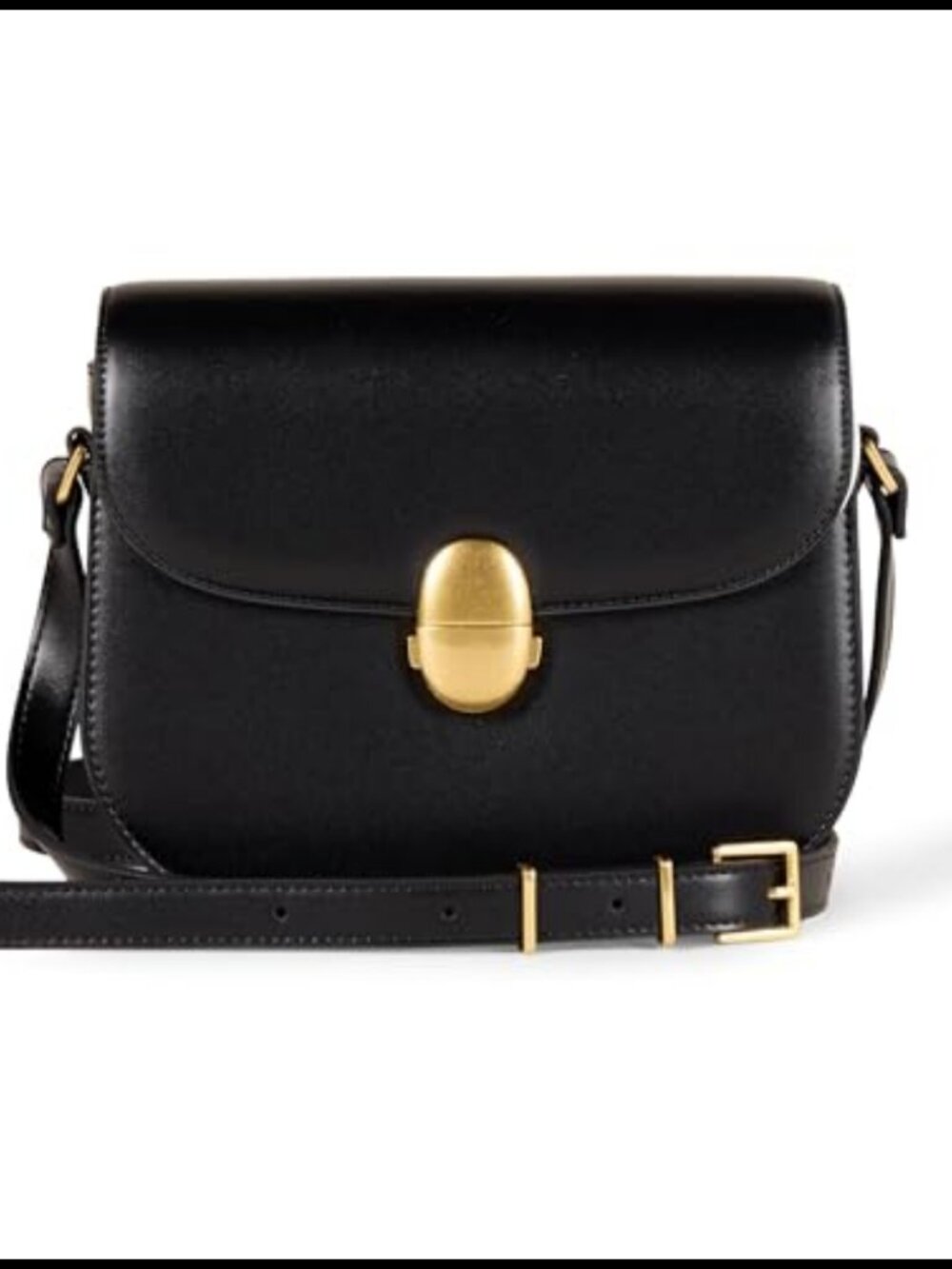 Crossbody Flap Bag Adjustable Strap Internal Pocket Faux Leather
